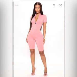 Fashion Nova Baby Got Back Romper - Pink Medium New